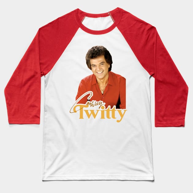 Conway Twitty Baseball T-Shirt by darklordpug